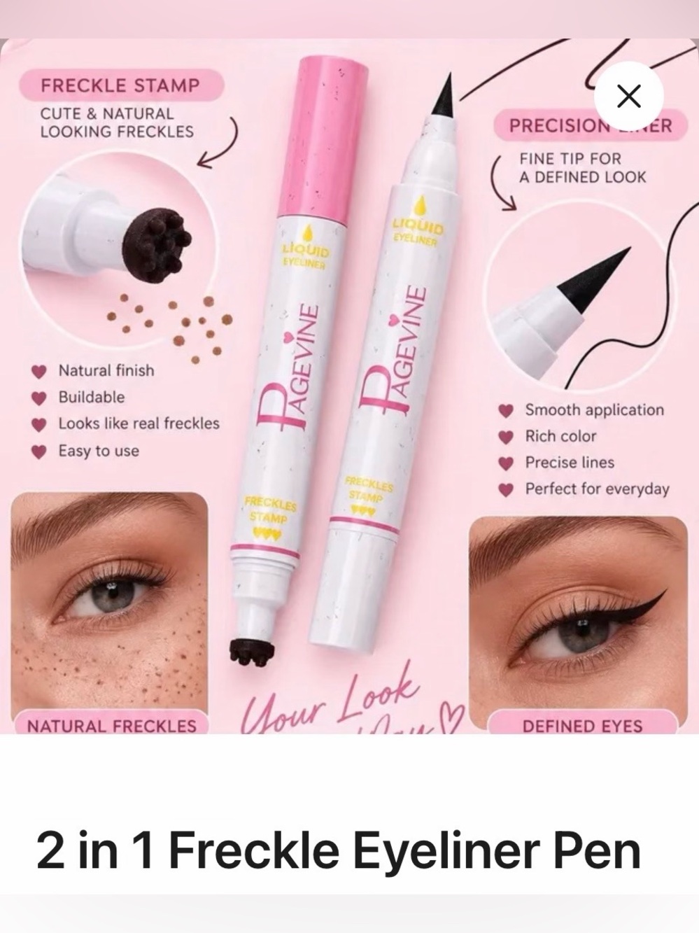 2-in-1 Freckle & Liquid Eyeliner Pen